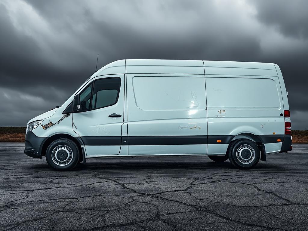 Damaged vans